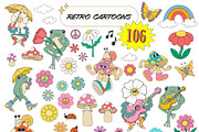 Retro Groovy Clipart Bundle, an Illustration by Anastasiya Klempach (Thumbnail 3 of 12)