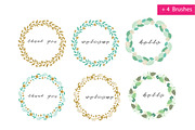GREEN VECTOR ELEMENTS AND PATTERN, a Decorative Illustration by MooBeer (Thumbnail 4 of 5)