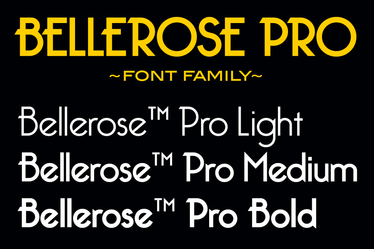 Bellerose Pro font family