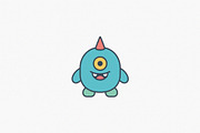 Cute Monster Illustration, a Decorative Illustration by Vectorium Studio (Thumbnail 1 of 3)