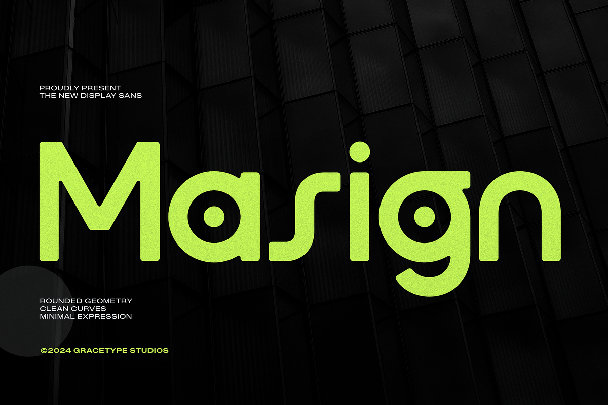 Masign | New Display Sans, a Sans Serif Font by gracetype_studio (Photo 1 of 12)