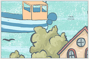 Fresco collection Sailing Town, a Wallpaper Graphic by Natalia0307 (Thumbnail 3 of 14)
