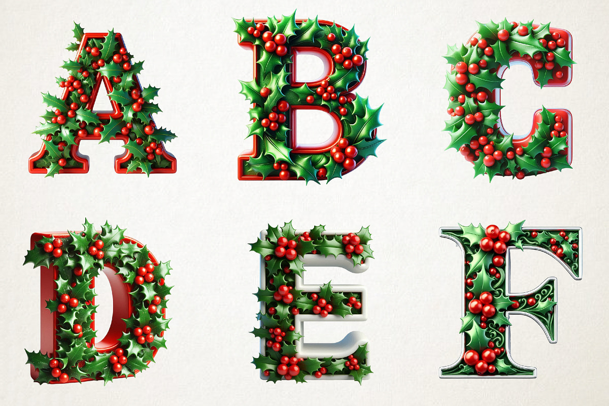 Christmas Cheer Alphabet Bundle, an Illustration by RobertsArt (Photo 2 of 7)