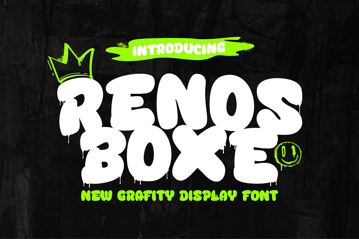 Renos Boxe || Grafity Display Font, a Handwritten Font by Ermedia Studio (Photo 1 of 10)