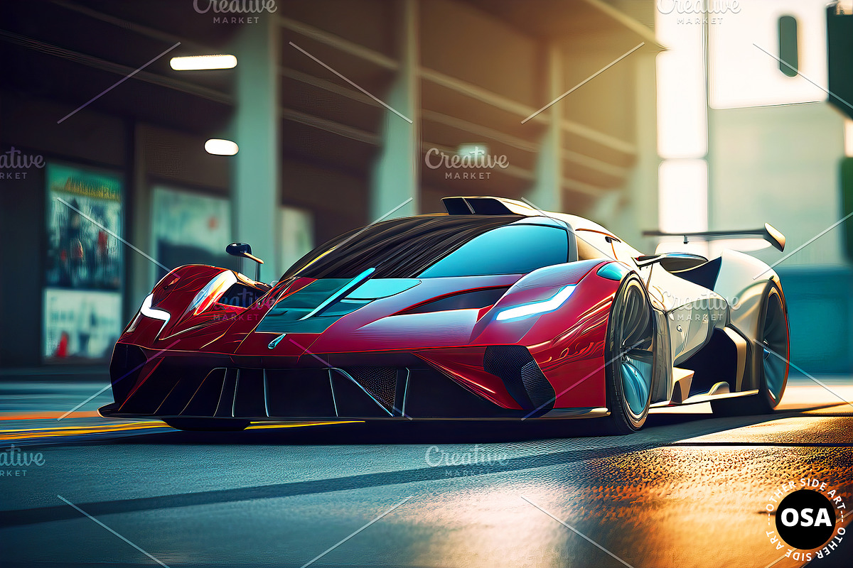 Supercar in the City Illustration, a Wallpaper Graphic by Other Side Art (Photo 4 of 8)