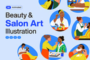 Animated Beauty and Salon Art Set, a Person Illustration by Brickclay (Thumbnail 1 of 4)