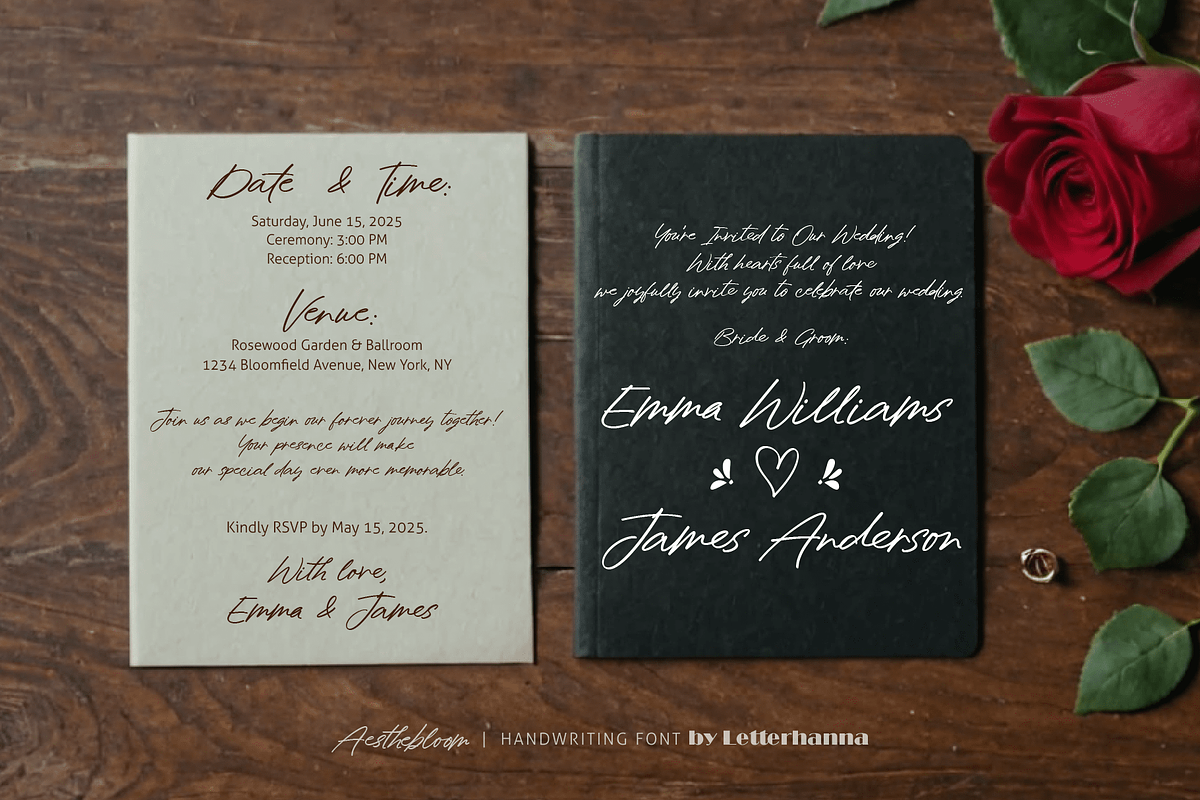 Aesthebloom Signature Script Font, a Handwritten Font by Letterhanna Studio (Photo 2 of 12)