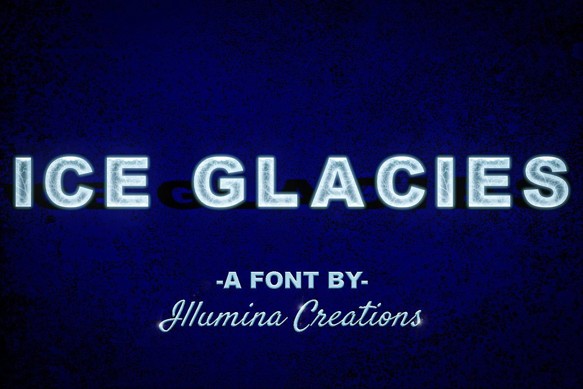 Ice Glacies - Frozen Icy Bitmap Font, a Font by Illumina Creations (Photo 2 of 4)