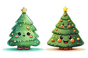 20 Cute Christmas tree clipart, a Graphic by HillTract (Thumbnail 3 of 4)