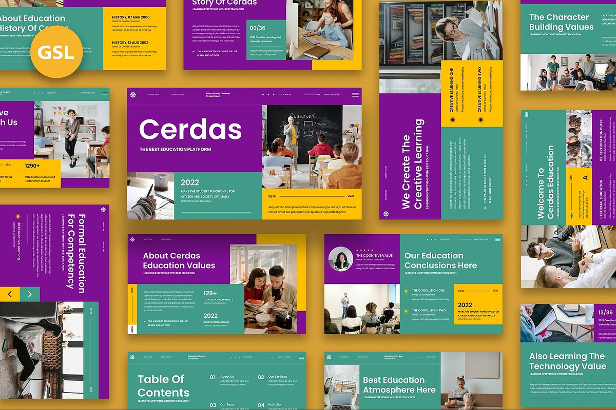 Cerdas - Education Google Slides, a Presentation Template by Fit-tee (Photo 1 of 6)