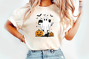 Halloween Black Cat & Ghost Png, an Illustration by Watercolor design (Thumbnail 2 of 3)