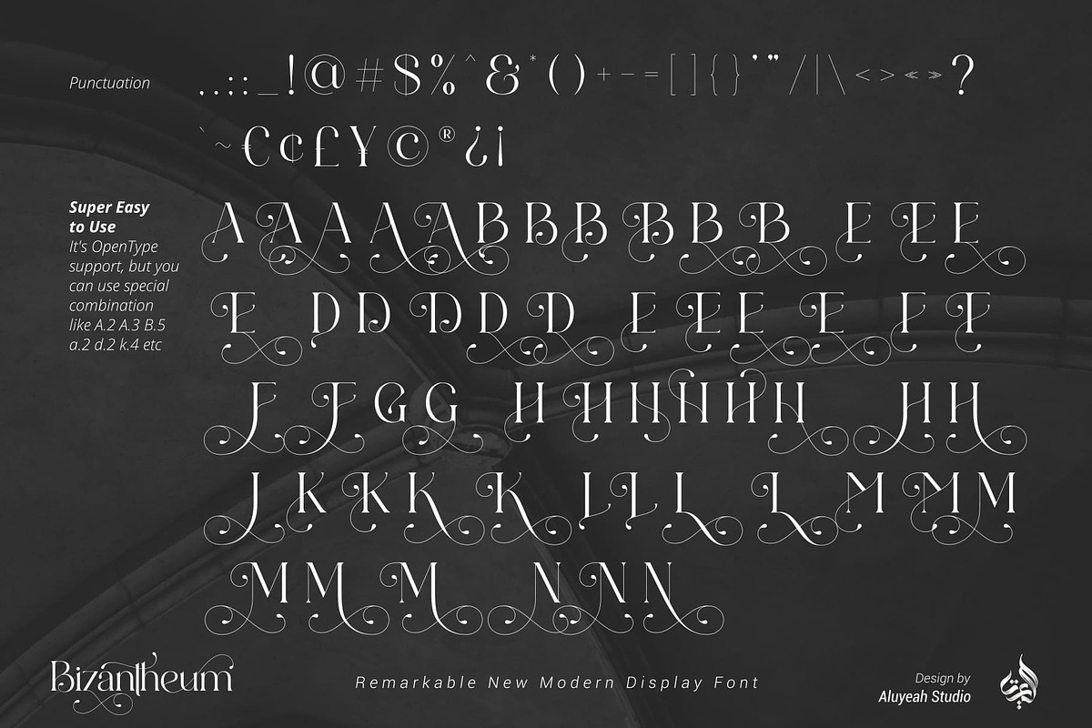Bizantheum, a Serif Font by Aluyeah Studio (Photo 14 of 15)