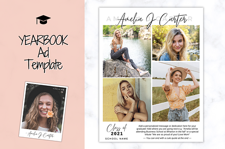 Graduation Yearbook Ad Template, a Magazine Template by Templatables