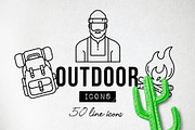 Adventure Outdoor Icons - Camping, an Outline Icon by Hatch Design Workshop (Thumbnail 10 of 10)