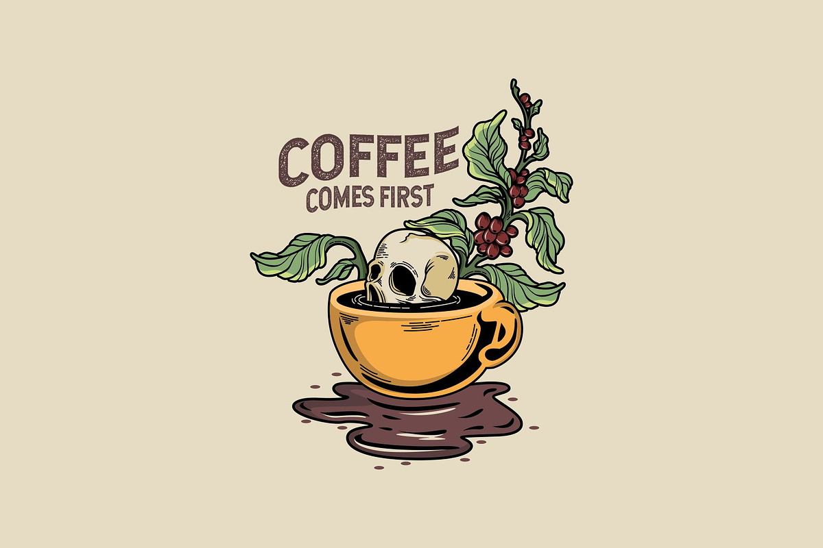 Coffee Come First, an Illustration by Pen of God Studio (Photo 2 of 2)