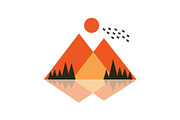 Sunset Forest Camping Badge Set, an Object Graphic by yasushie (Thumbnail 6 of 13)