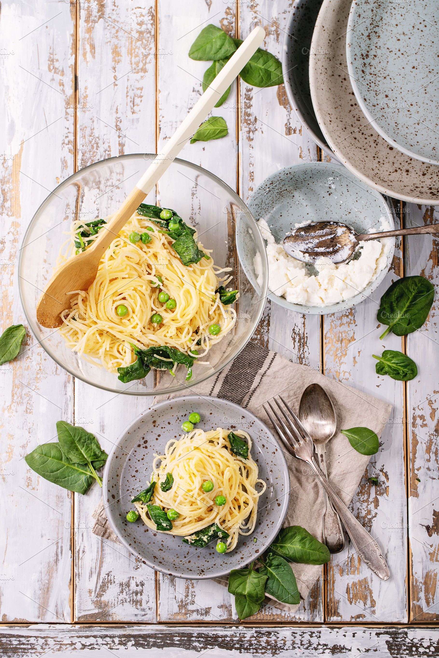 Vegetarian egg pasta Carbonara, a Food & Drink Photo by RomanDebree