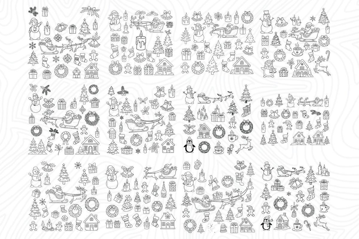 1100 Christmas winter EPS collection, a Decorative Illustration by Sofia's Fashion (Photo 5 of 9)