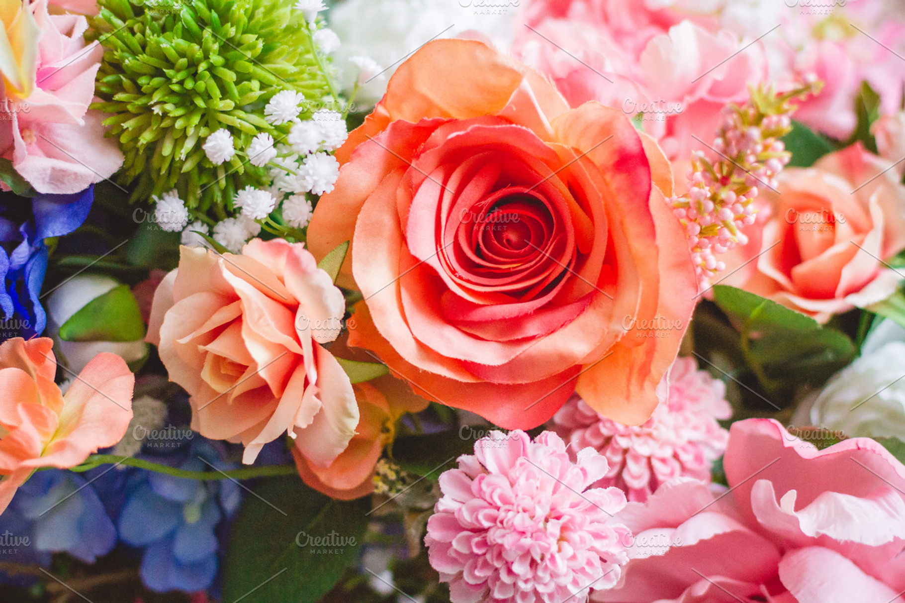 Wedding Floral Backdrop Stock Photo, a Nature Photo by Savannah S. Photography