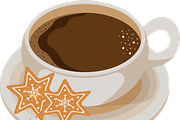 Coffee with ginger stars, a Food Illustration by JYa_Design (Thumbnail 1 of 3)
