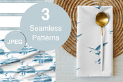 Nautical Patterns Powder Blue, a Pattern Graphic by faeDesign (Thumbnail 1 of 5)