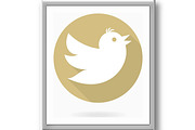 Flying Bird Vector Flat Icon, an Outline Icon by FineArtStudio (Thumbnail 2 of 3)