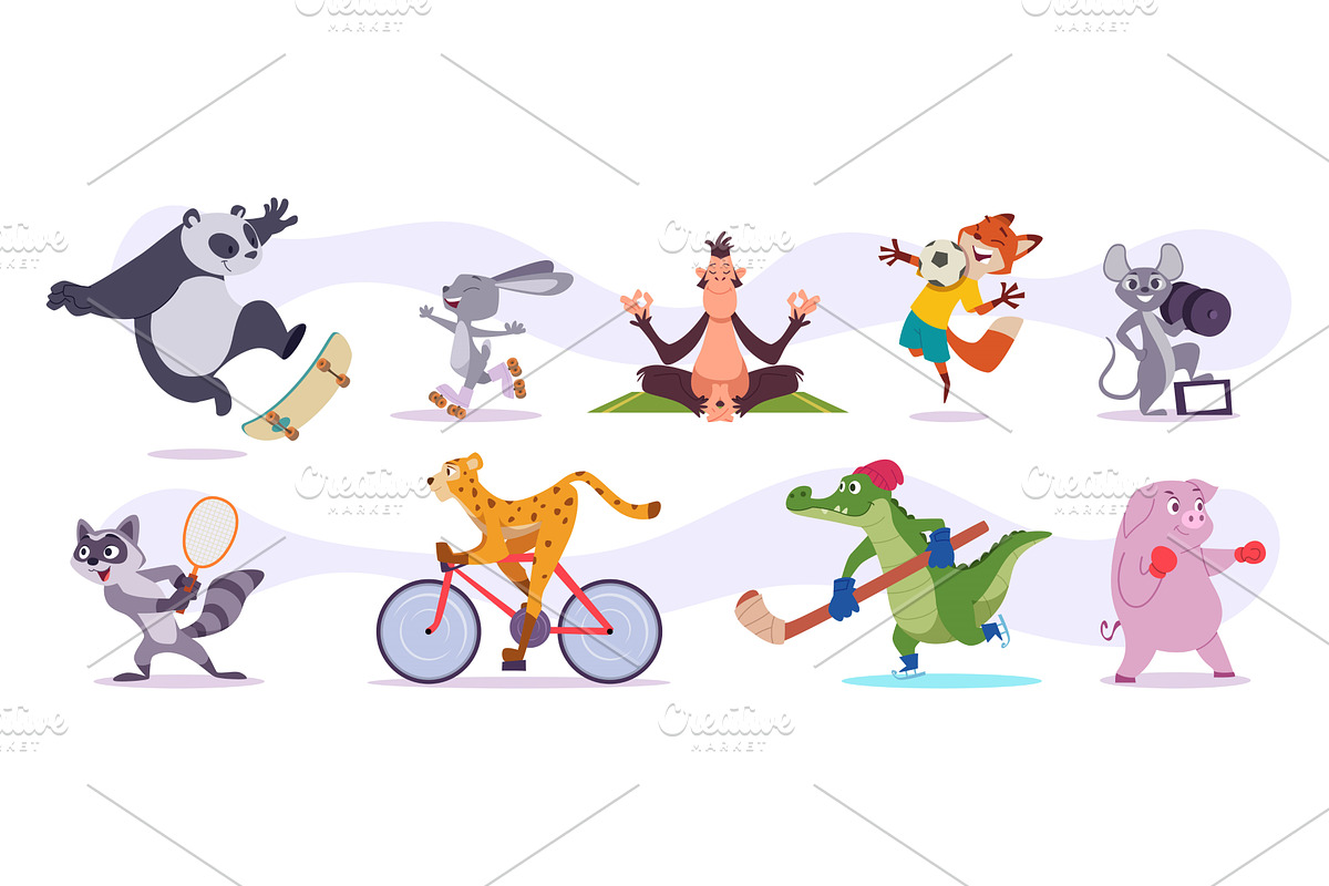 Fitness animal. Nowday vector, an Animal Illustration by Onyx