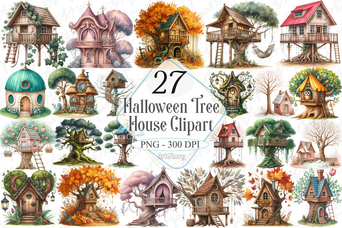 Watercolor Treehouse Sublimation, a Graphic by designcity5 (Photo 1 of 5)