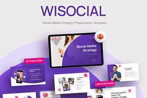 Social Media Strategy PowerPoint, a Social Media Template by New Coral Design