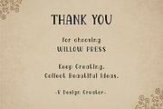 Willow Press - Vintage Serif Font, a Serif Font by V Design Creator (Thumbnail 9 of 9)