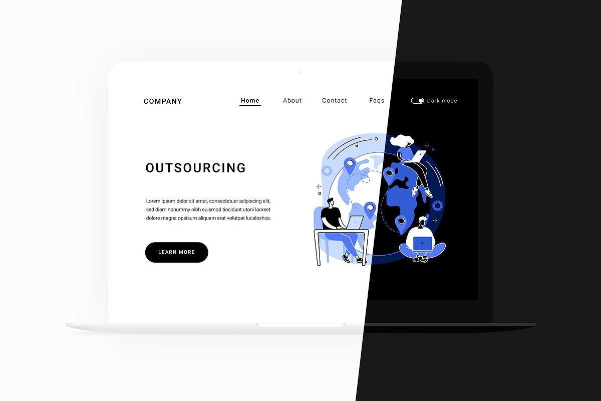 50 Business UI illustrations vol.2, an iPhone Mockup by Visual Generation