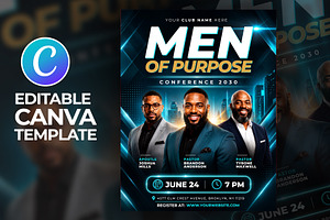 Mens Conference Flyer Template, a Social Media Template by Artonix