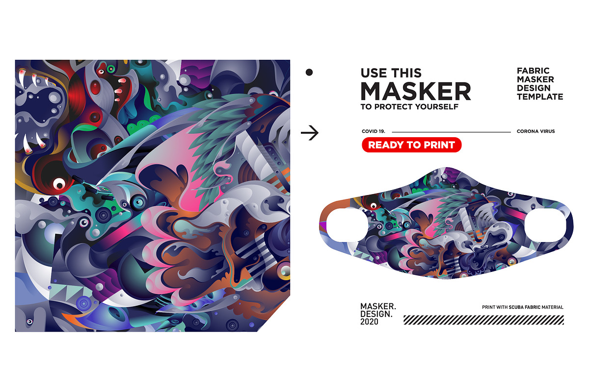 Cute Masker Design & mockup, a Mask Mockup by singpentinkhappy (Photo 12 of 16)