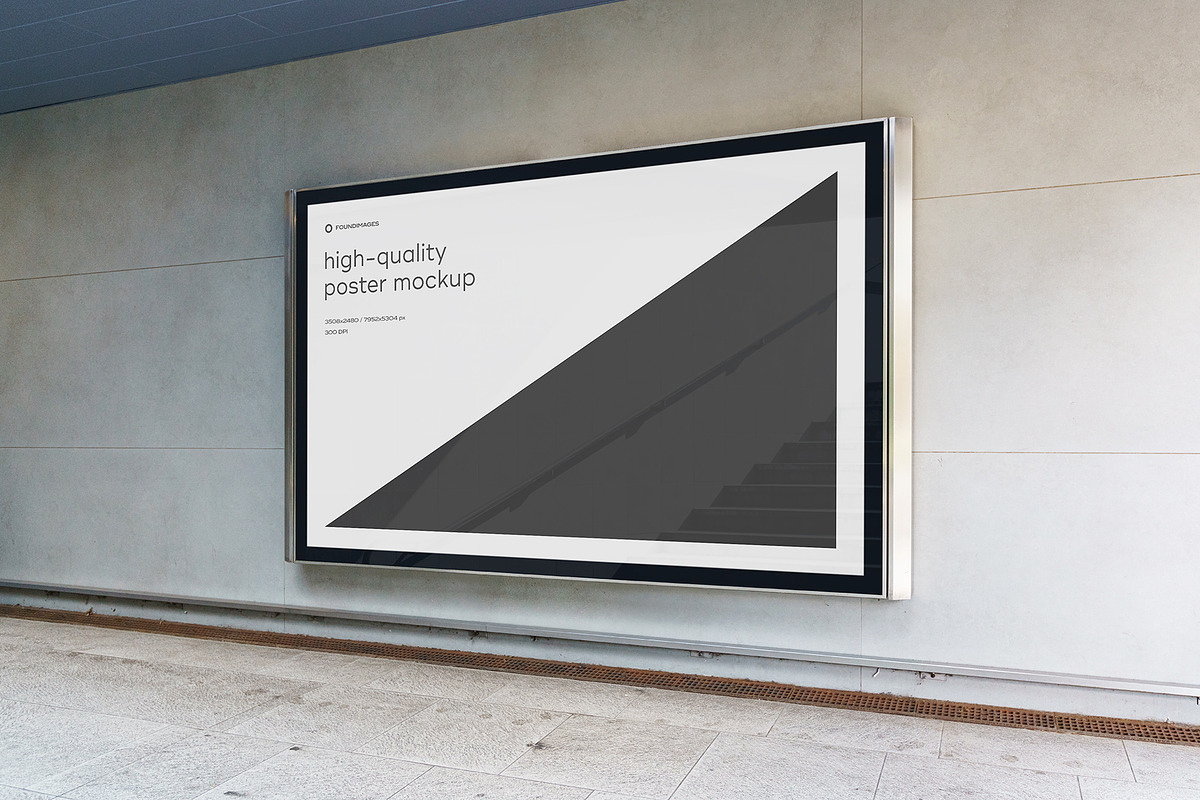 Subway Poster Mockup Bundle Metro, an Advertising Mockup by FoundImages (Photo 33 of 61)