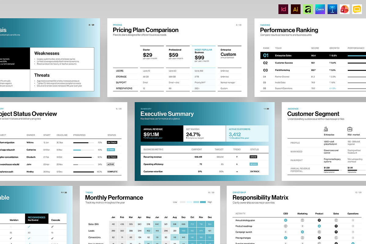 Table Infographic Presentation, a Presentation Template by BrandPacks (Photo 1 of 7)