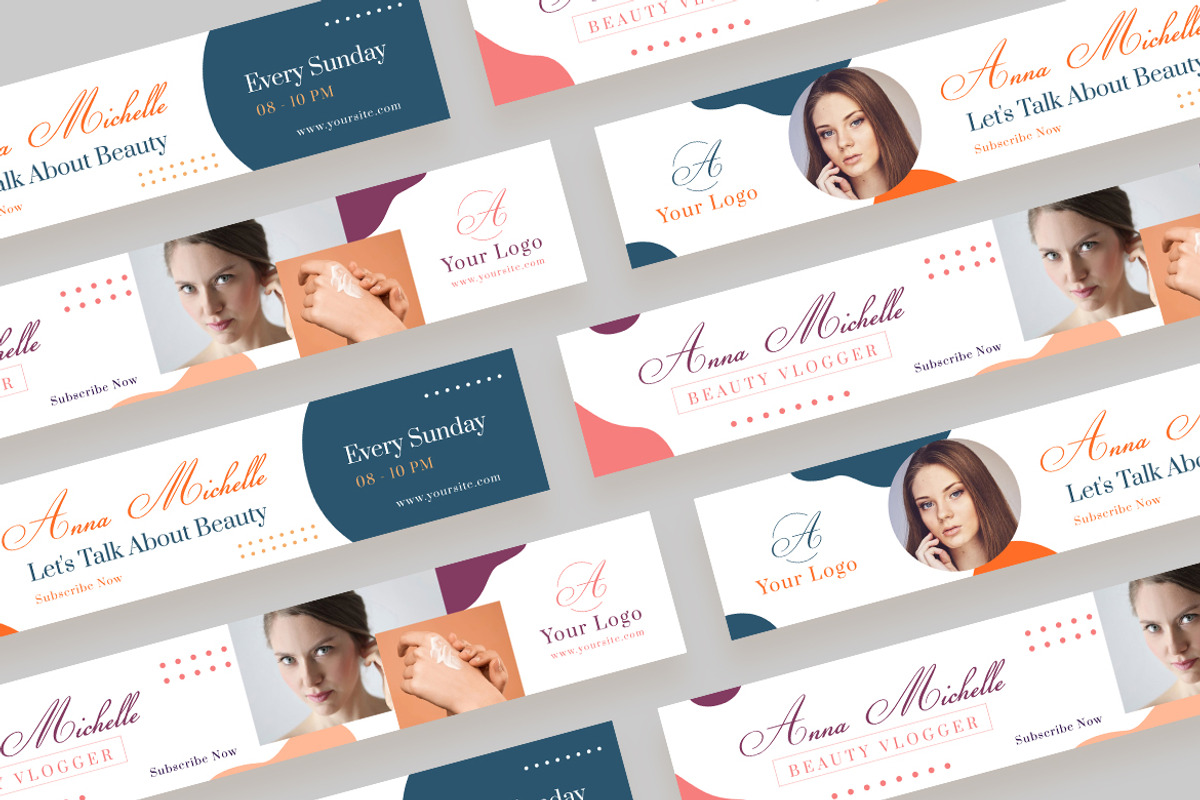 Beauty Vlogger Youtube Cover, a Social Media Template by Rahardi Creative (Photo 3 of 4)