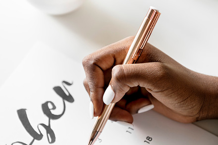Woman using calendar minimal style stock photo containing aerial and african, a Beauty & Fashion Photo by rawpixel