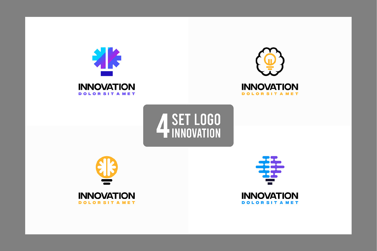 Set of modern creative innovation, a Branding & Logo Template by Lucky Creative (Photo 1 of 5)