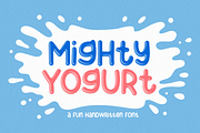 Mighty Yogurt, a Handwritten Font by Forberas Club (Thumbnail 1 of 8)