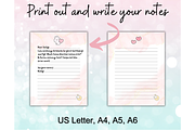 Kawaii Printable Stationery, a Stationery Template by Pixels N Bows (Thumbnail 3 of 3)