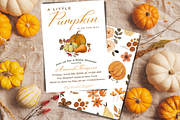 Pumpkin Fall Baby Shower Invite, an Invitation Template by Patterndigitpics (Thumbnail 3 of 6)