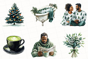 Black Girl Winter Evening Clipart, an Illustration by OK Design (Thumbnail 2 of 5)