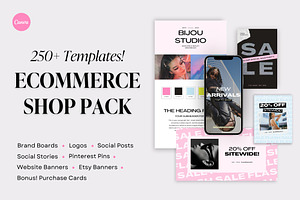 Ecommerce Shop Template Pack | Canva