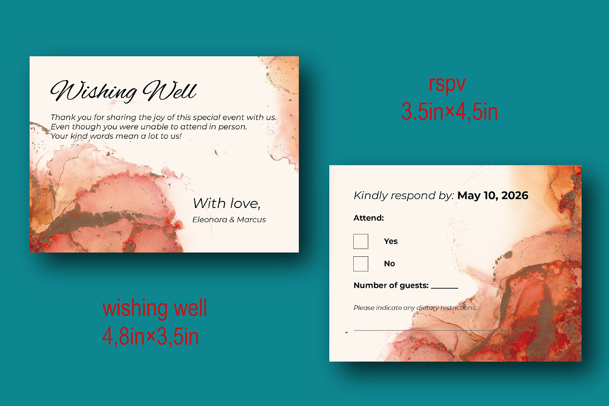Terracotta Paradise Greeting Card, an Invitation Template by Digital illustration shop (Photo 5 of 5)