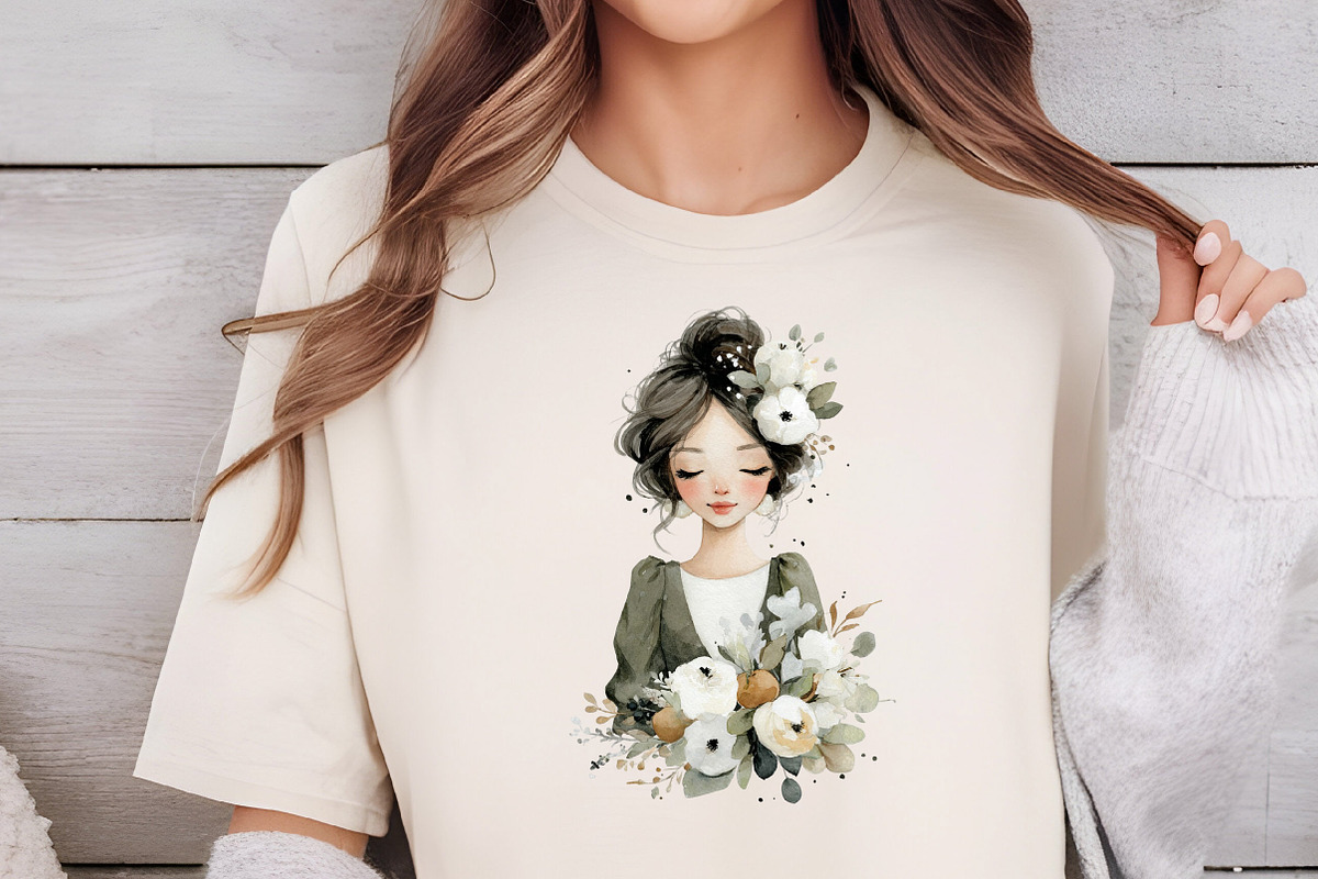 Whimsical Girls Clipart Set, an Illustration by DreamCafeArt (Photo 6 of 6)