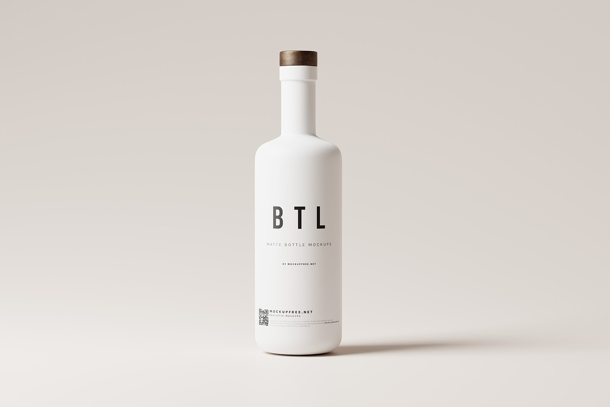 White Matte Bottle Mockups, a Cups & Container Mockup by MockupFree.Net (Photo 7 of 8)