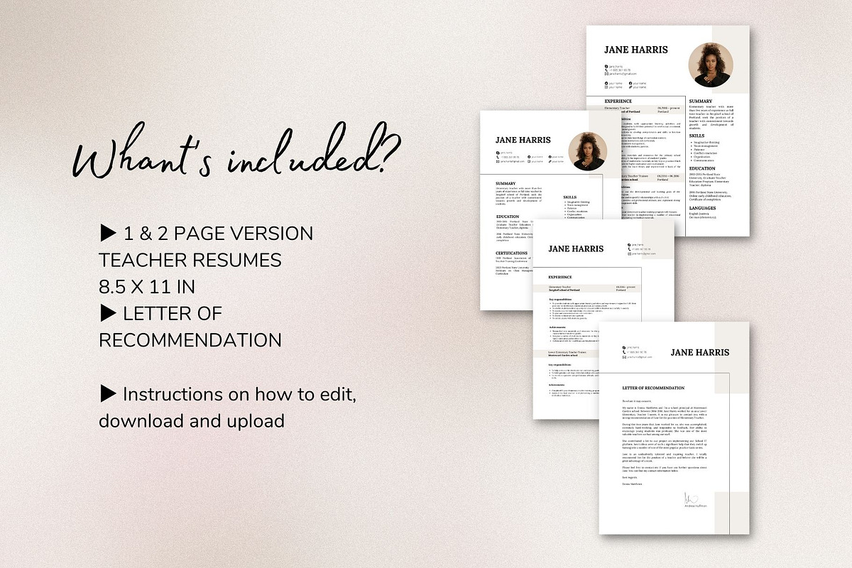 Teacher Resume|CV + Cover letter, a Resume Template by MediaKitTemplates (Photo 8 of 9)