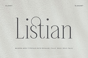 Listian, a Serif Font by rmdndsign (Thumbnail 1 of 9)