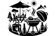 Black BBQ Grill SVG Set, an Object Graphic by jahid234 (Thumbnail 6 of 13)
