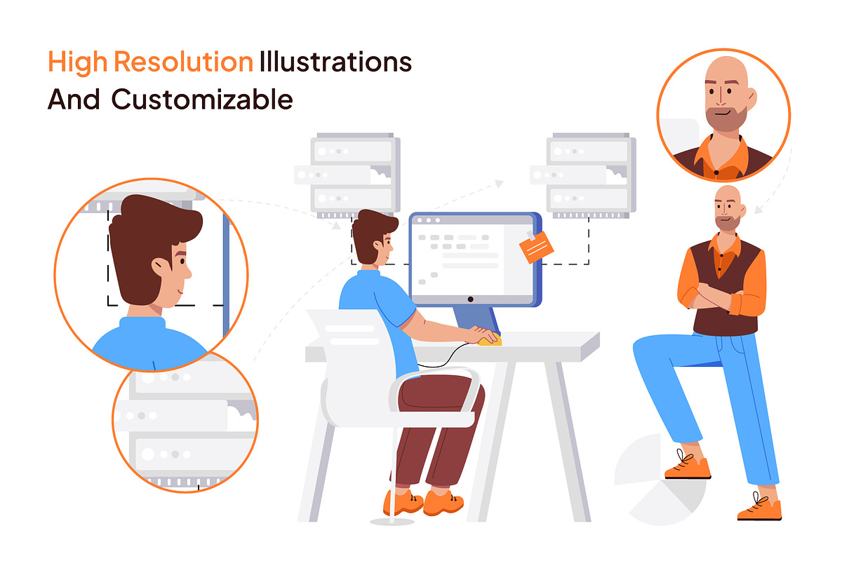 Data Vector Illustration Set, a Person Illustration by Vectors Market (Photo 3 of 8)